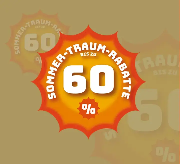 Sommer_50-50_AZ Sommer-Aktion, Rabatte bis zu 60%