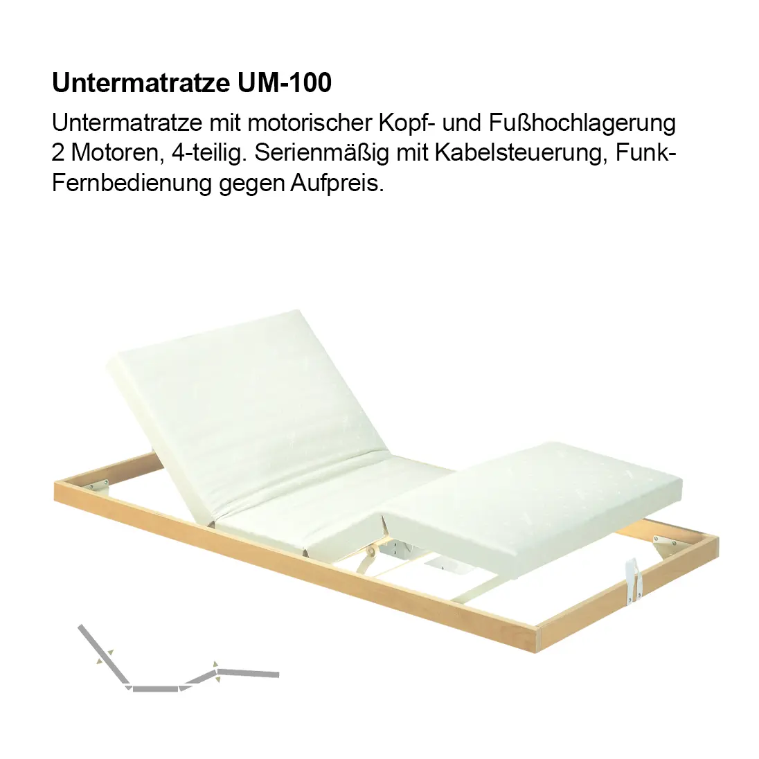 motorisch verstellbare Schramm Untermatratze UM-100
