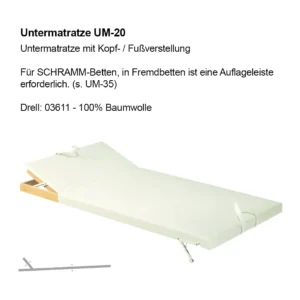 Kopf-/Fuß-verstellbare Schramm Untermatratze UM-20